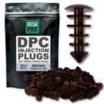 Rempro 100 x Brown DPC Damp Proofing Injection Wall Plugs